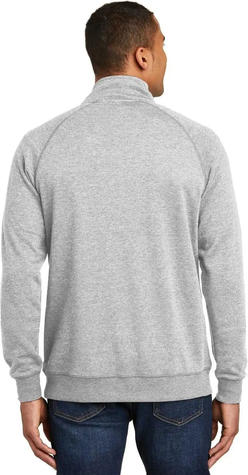 District Dm392 Lightweight Fleece 1/4 Zip Heathered Gray