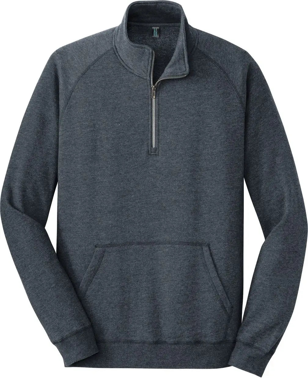 District Dm392 Lightweight Fleece 1/4-zip - Heathered Navy