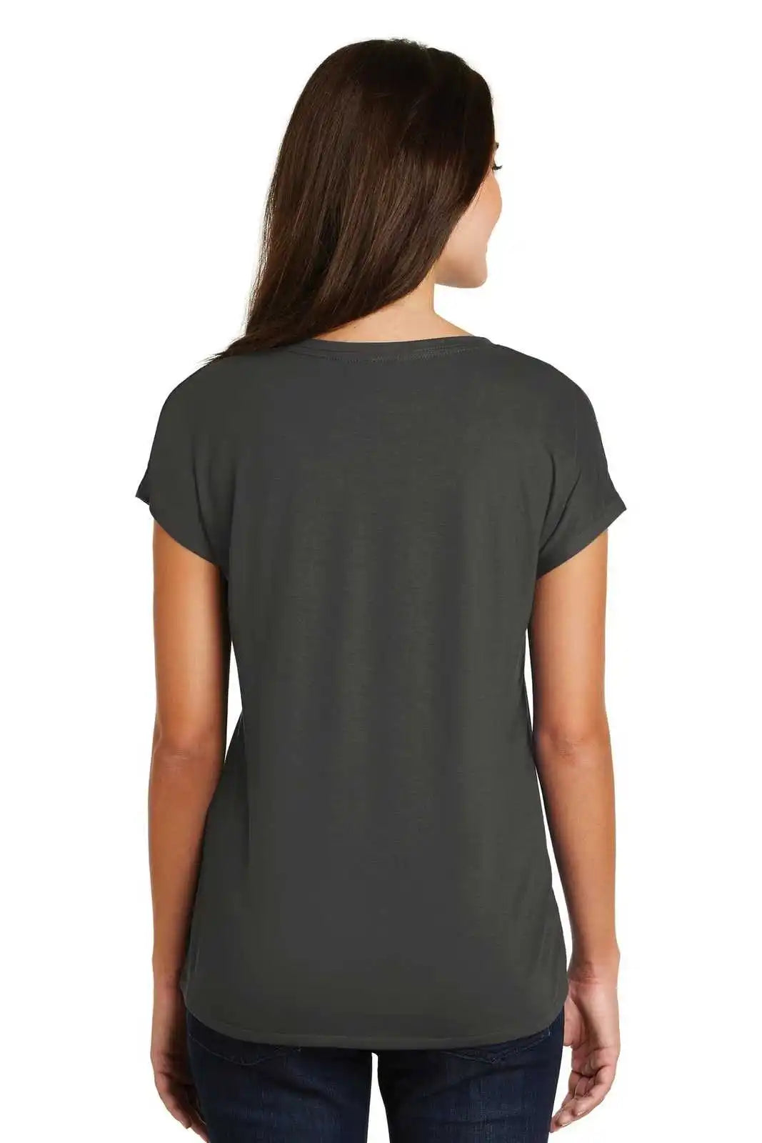 District Dm412 Women’s Drapey Dolman Tee - Charcoal
