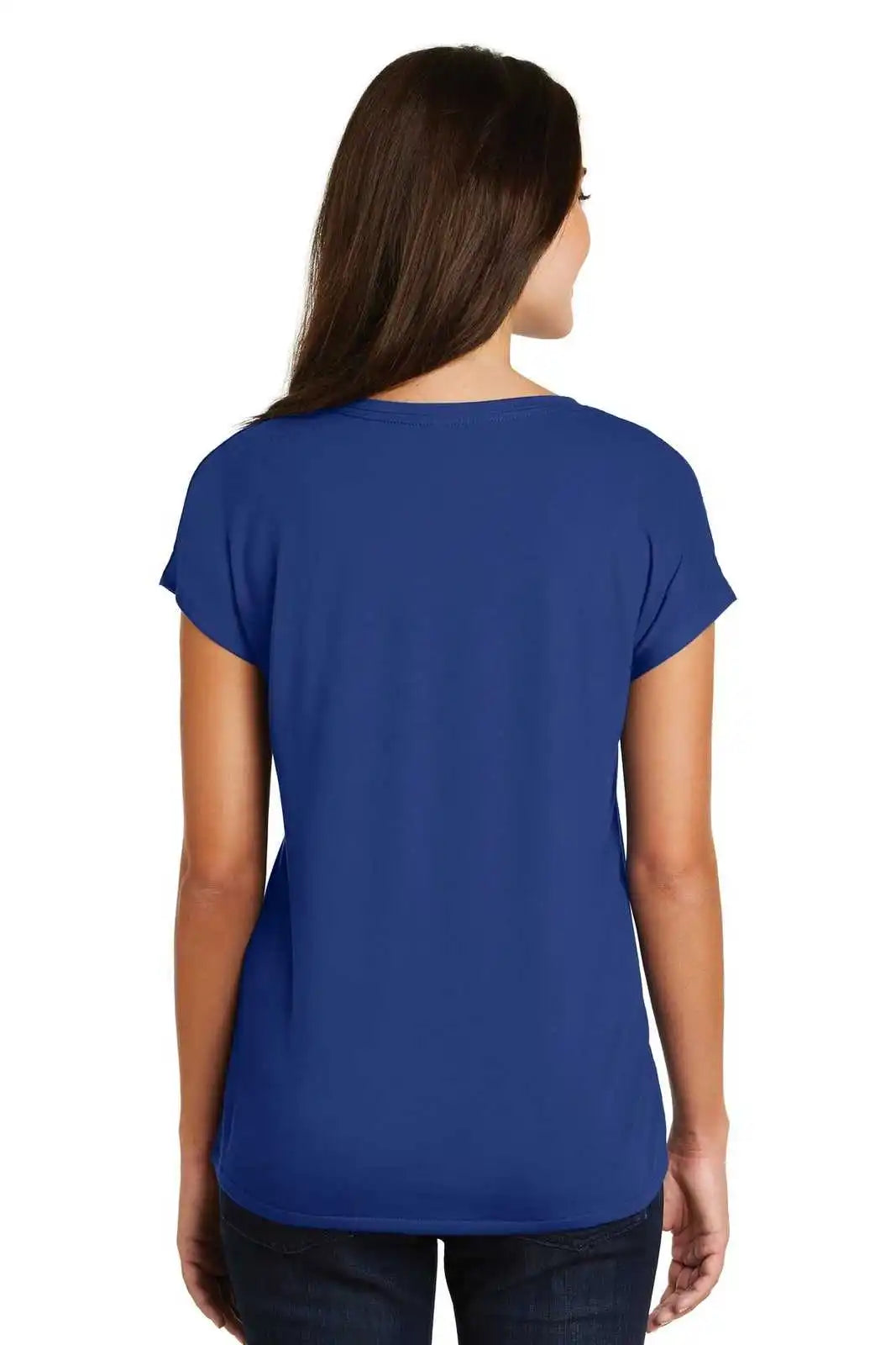 District Dm412 Women’s Drapey Dolman Tee - Deep Royal
