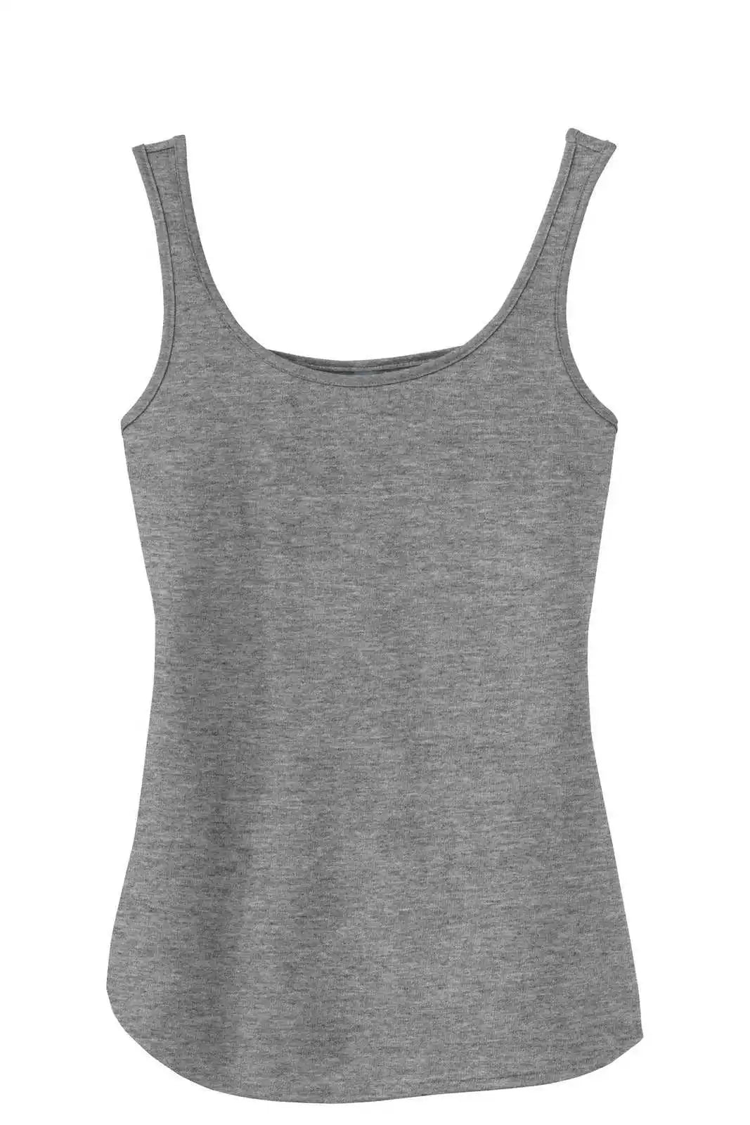 District Dm414 Women’s Drapey Tank - Heathered Nickel