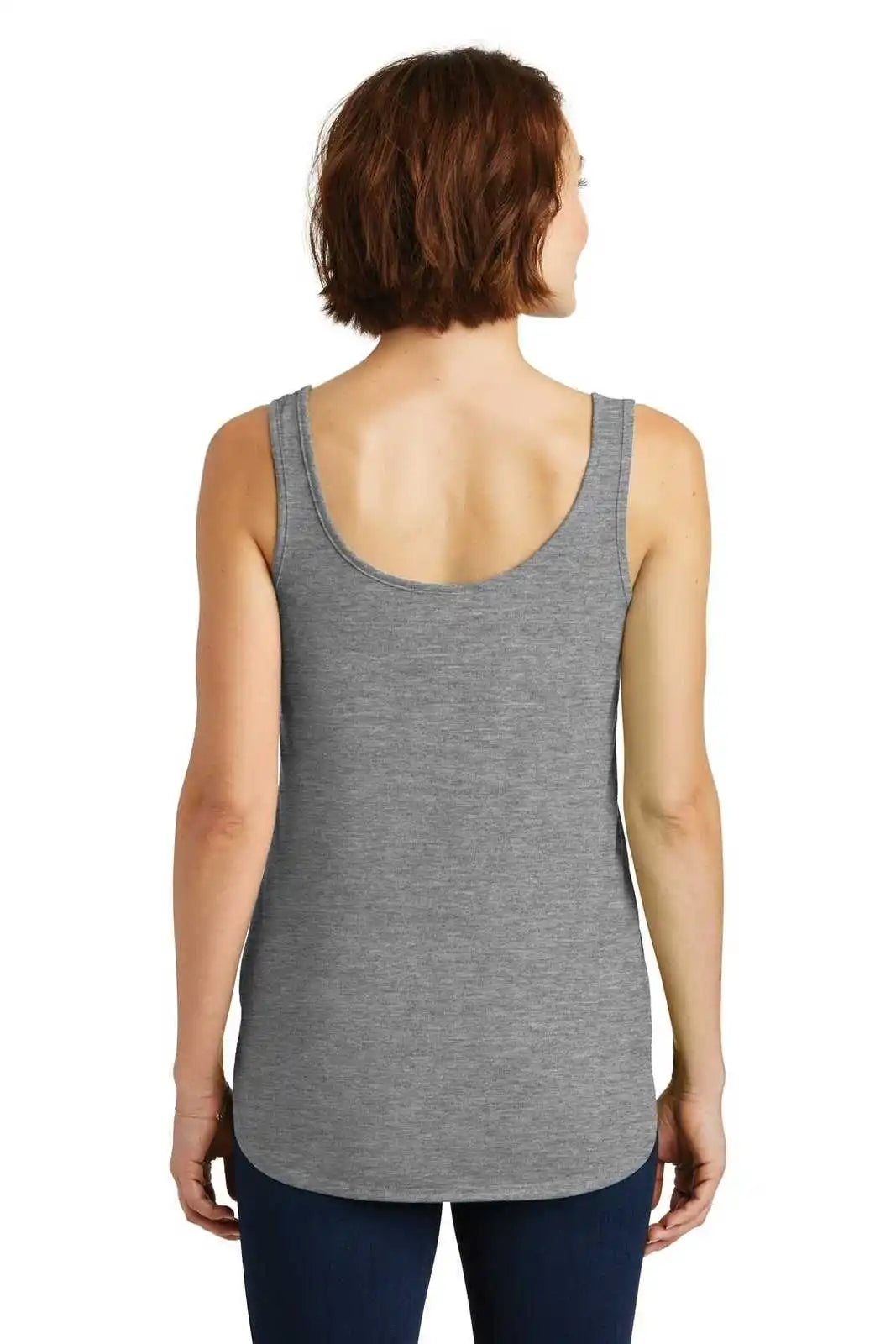 District Dm414 Women’s Drapey Tank - Heathered Nickel