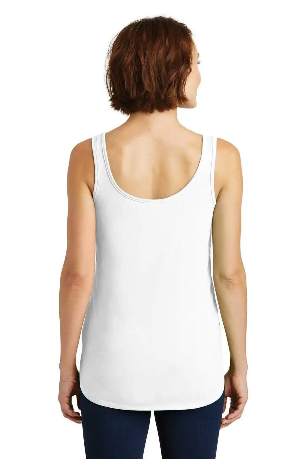 District Dm414 Women’s Drapey Tank - White