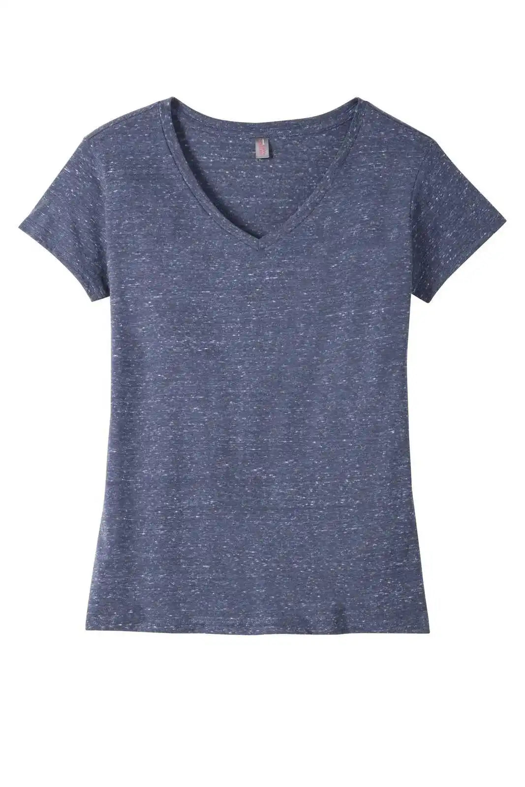 District Dm465 Women’s Cosmic V-neck Tee - Navy Royal