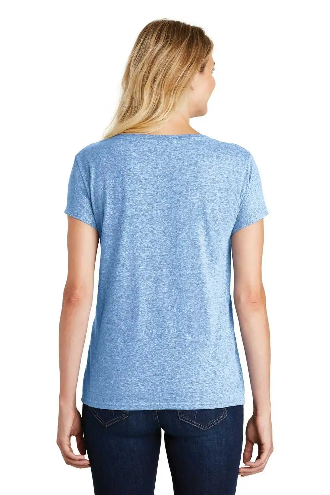 District Dm465a Women’s Astro V-neck Tee - Royal