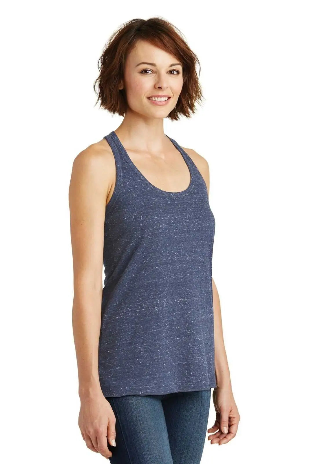 District Dm466 Women’s Cosmic Twist Back Tank - Navy Royal