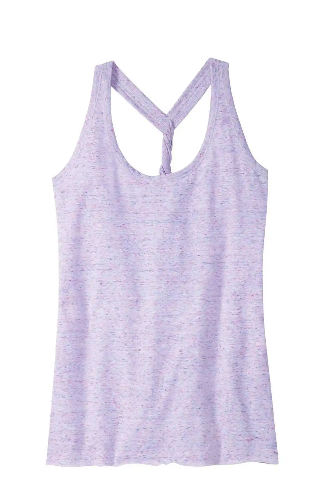 District Dm466 Women’s Cosmic Twist Back Tank - White Pink