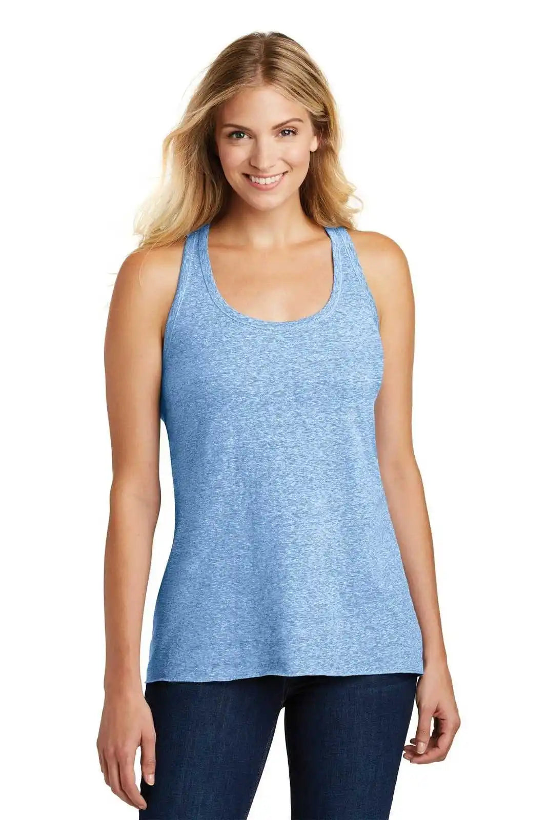 District Dm466a Women’s Astro Twist Back Tank - Royal