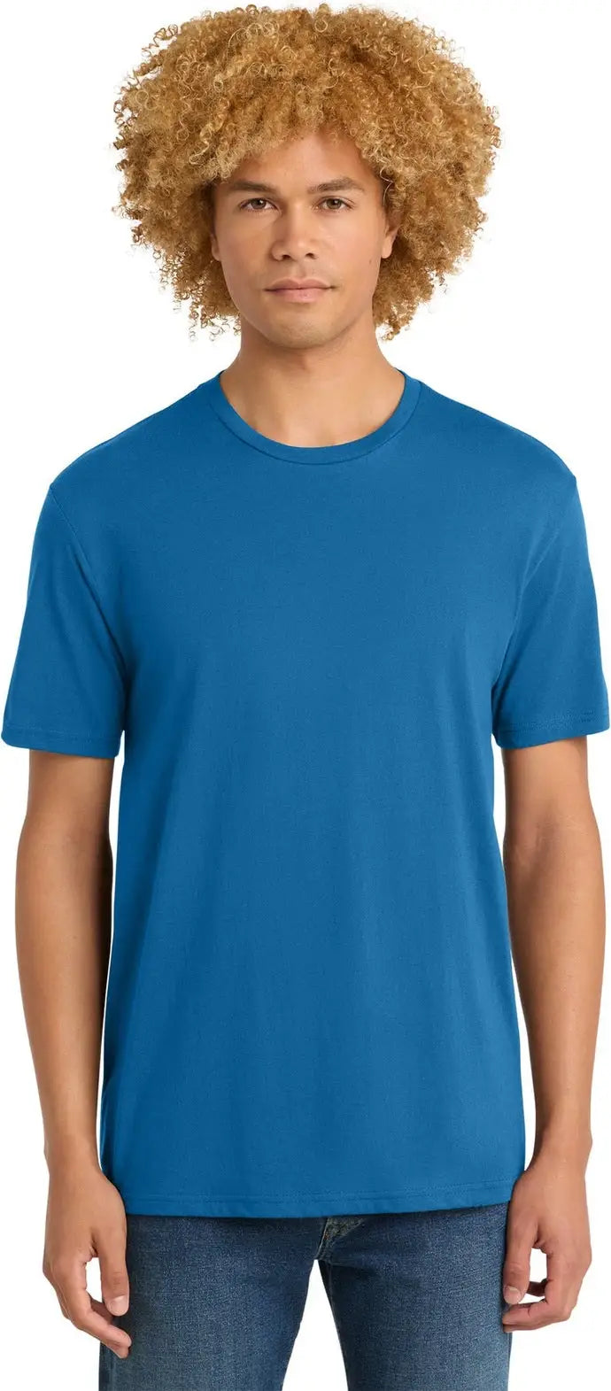 District Dt104 Perfect Weight Tee - Bright Blue - Adult Xs