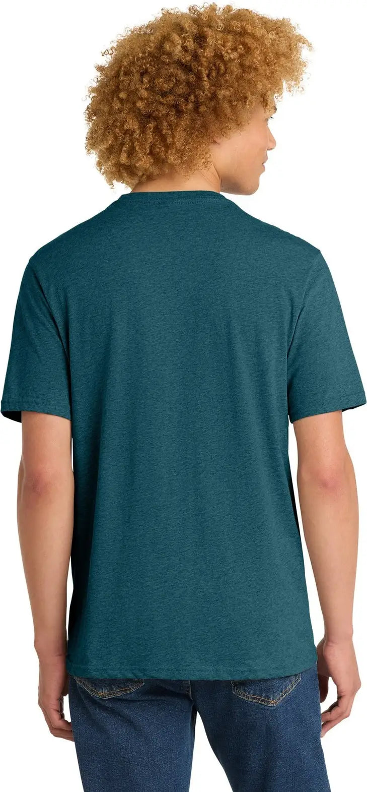 District Dt104 Perfect Weight Tee - Caribbean Blue Heather