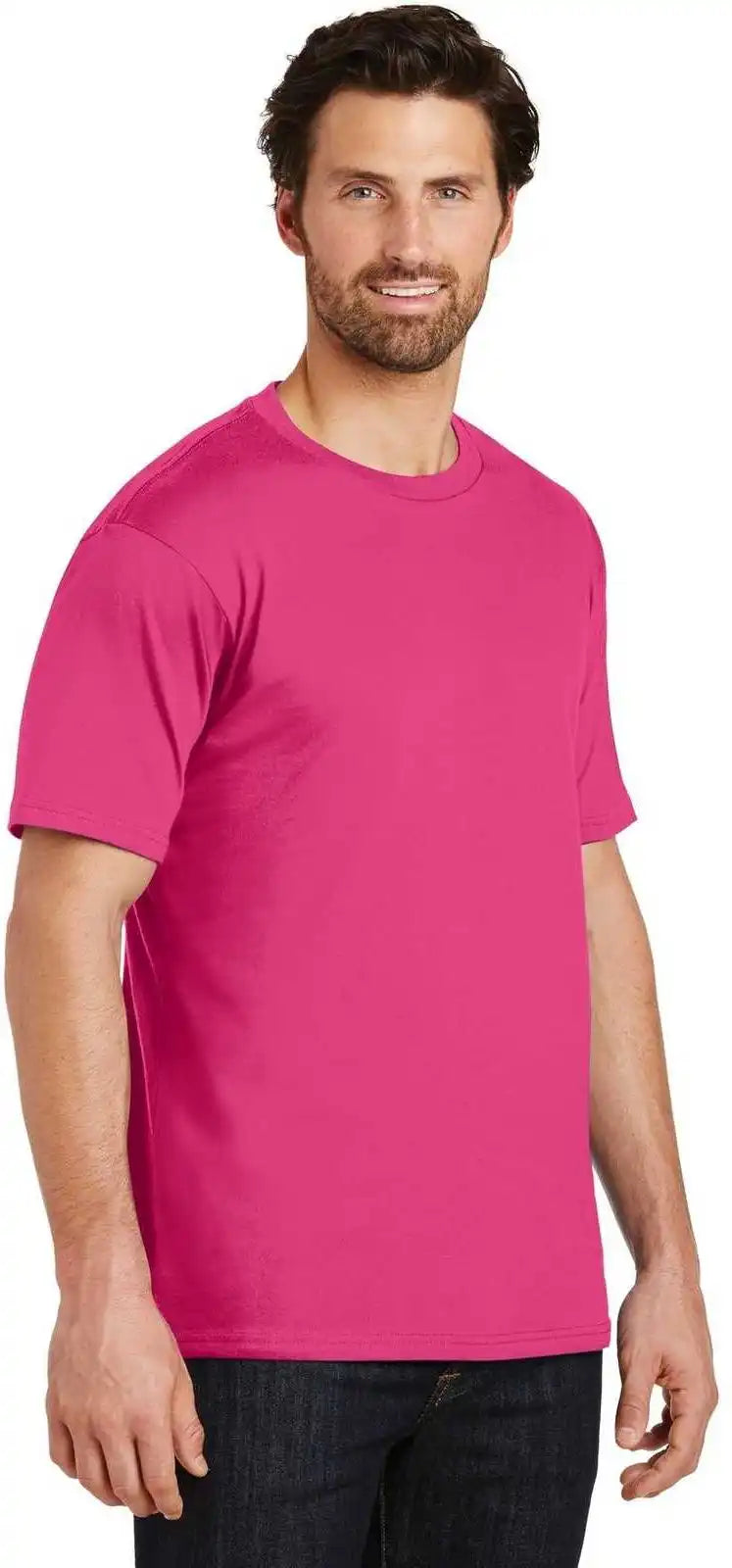 District Dt104 Perfect Weight Tee Dark Fuchsia