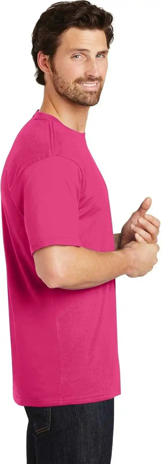 District Dt104 Perfect Weight Tee Dark Fuchsia