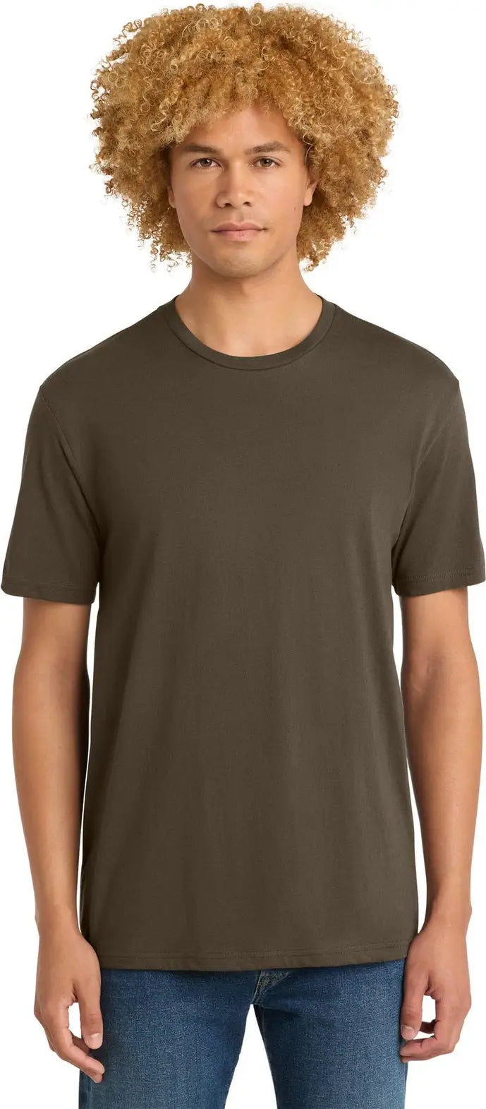 District Dt104 Perfect Weight Tee - Dark Mocha - Adult Xs