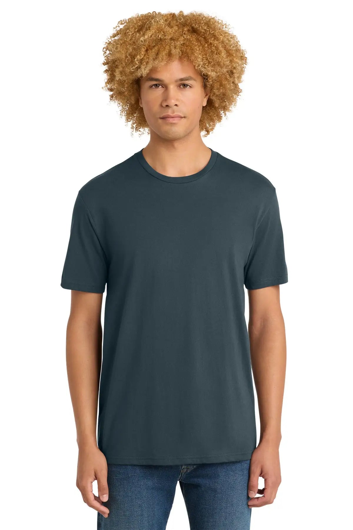 District Dt104 Perfect Weight Tee - Deep Steel Blue - Adult Xs
