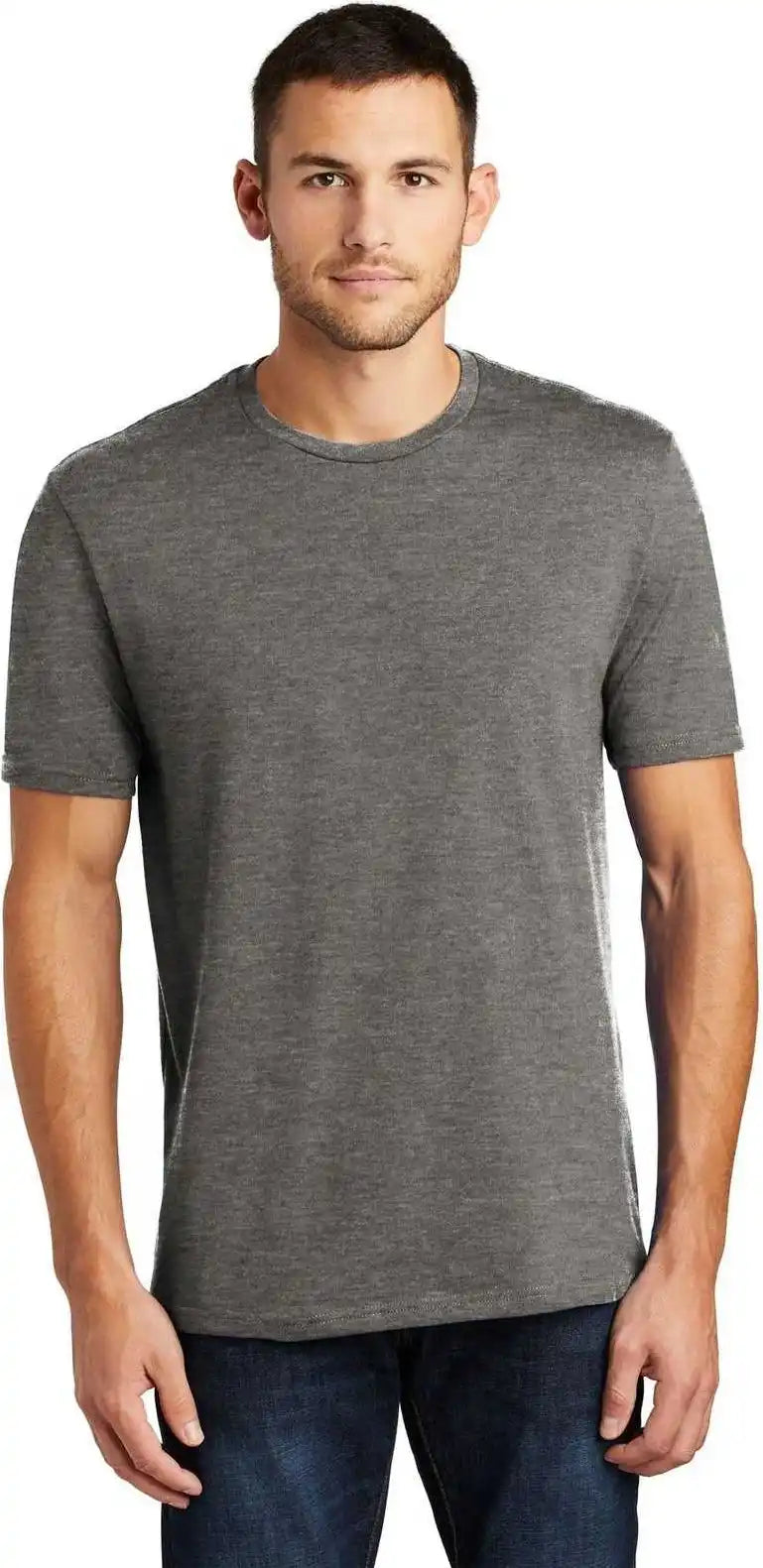 District Dt104 Perfect Weight Tee - Heathered Charcoal