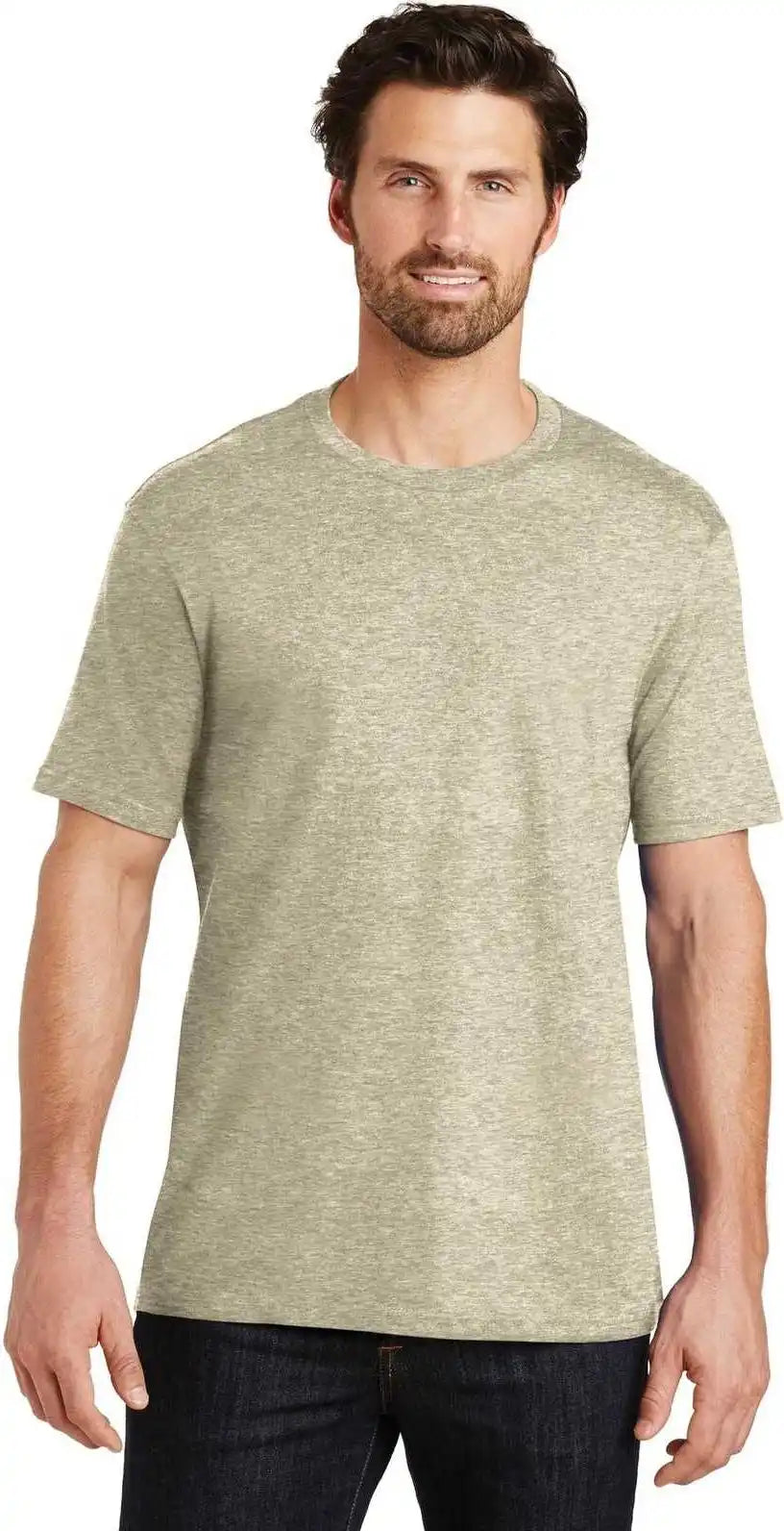 District Dt104 Perfect Weight Tee Heathered Latte