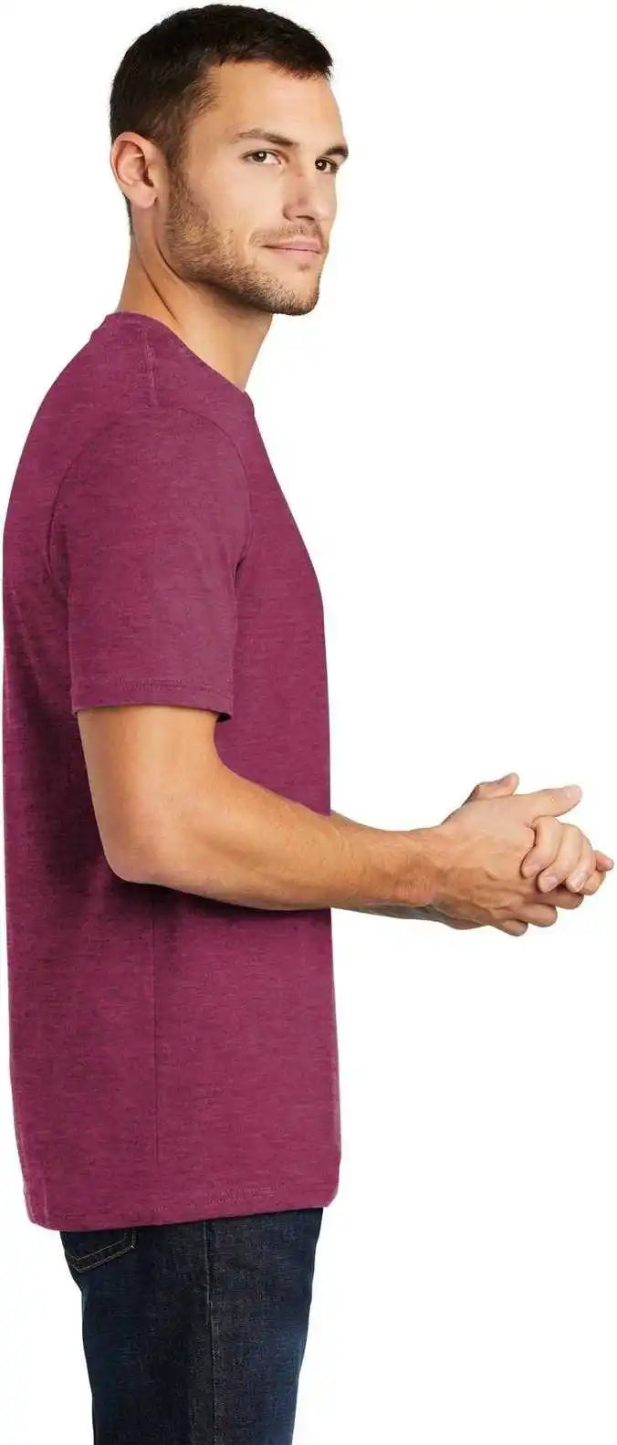 District Dt104 Perfect Weight Tee Heathered Loganberry