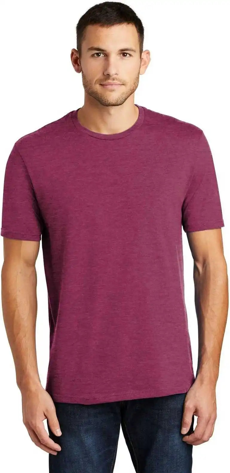 District Dt104 Perfect Weight Tee Heathered Loganberry