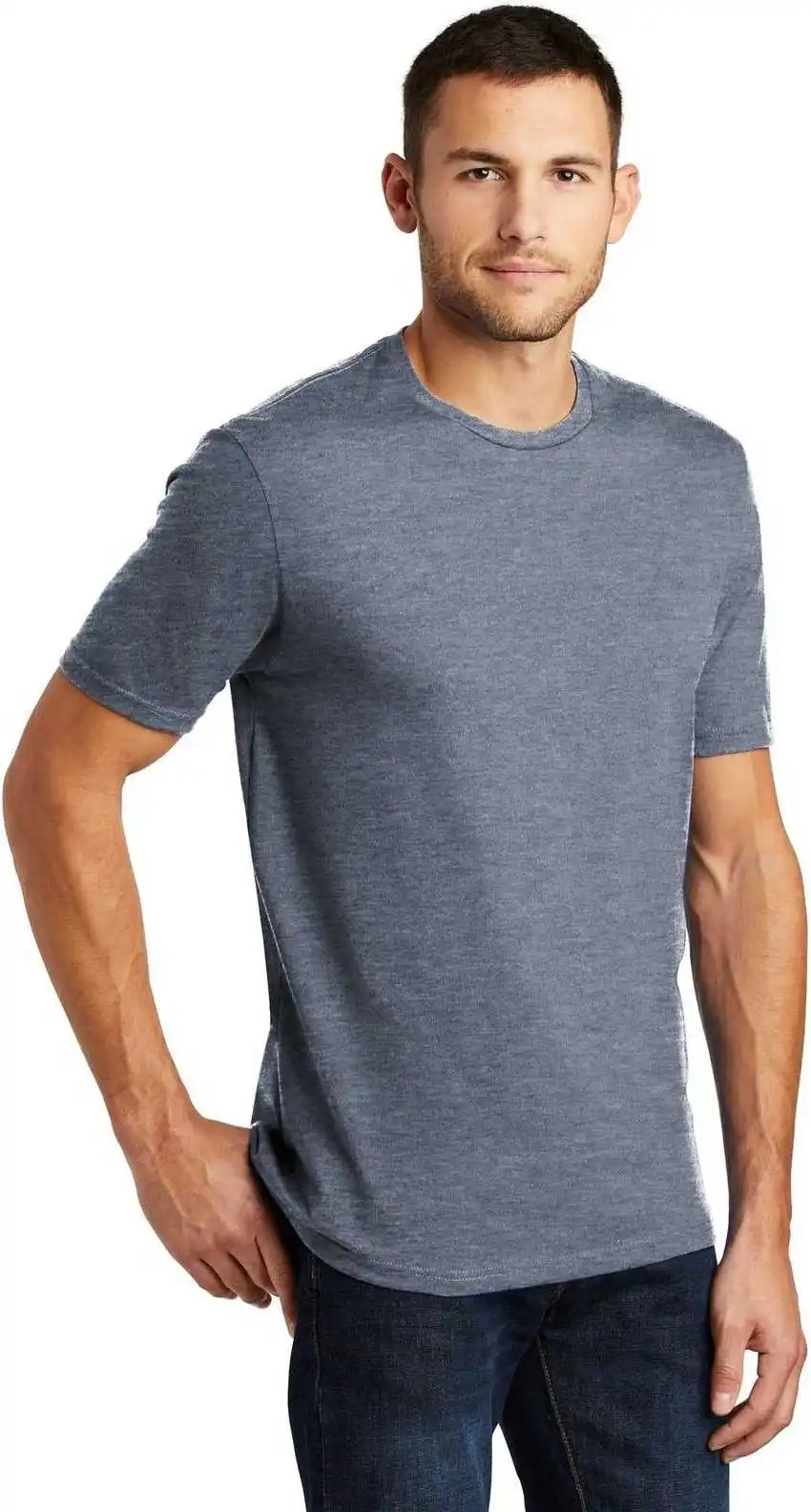 District Dt104 Perfect Weight Tee Heathered Navy