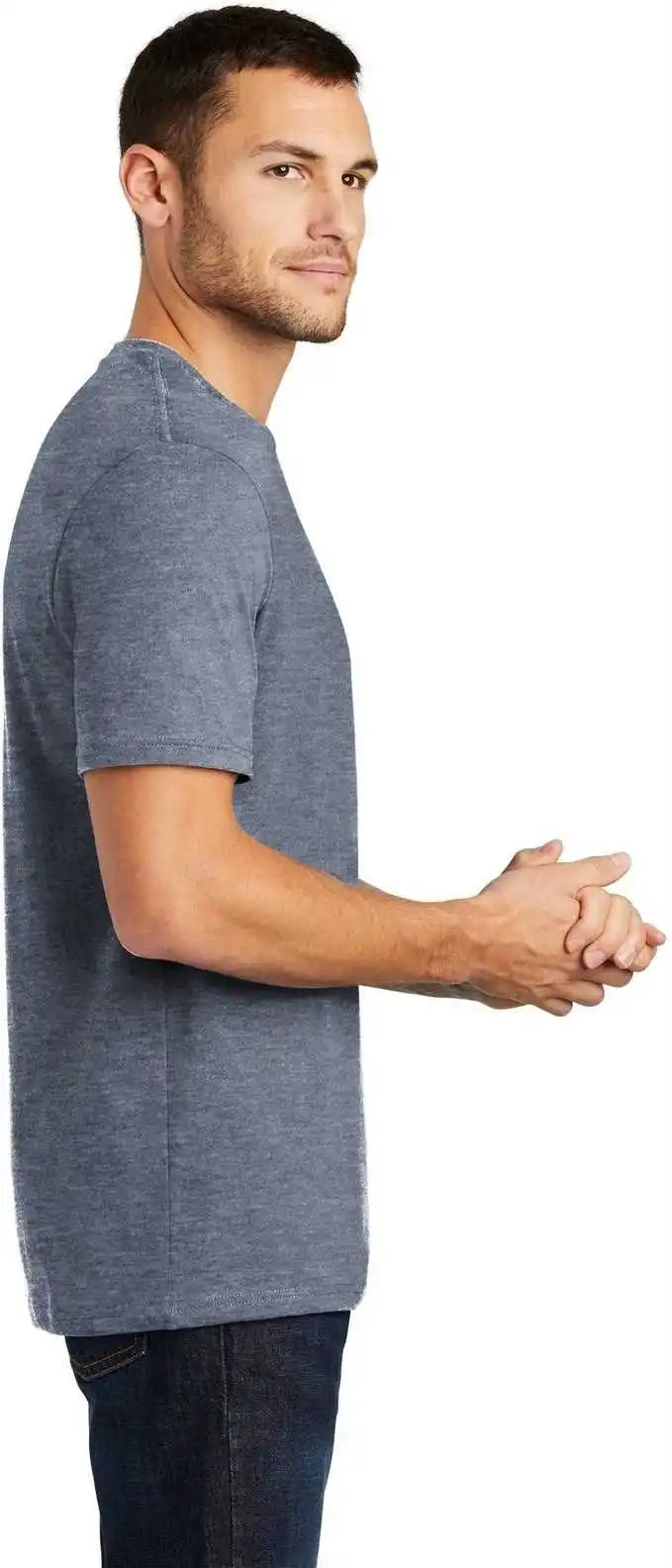 District Dt104 Perfect Weight Tee Heathered Navy