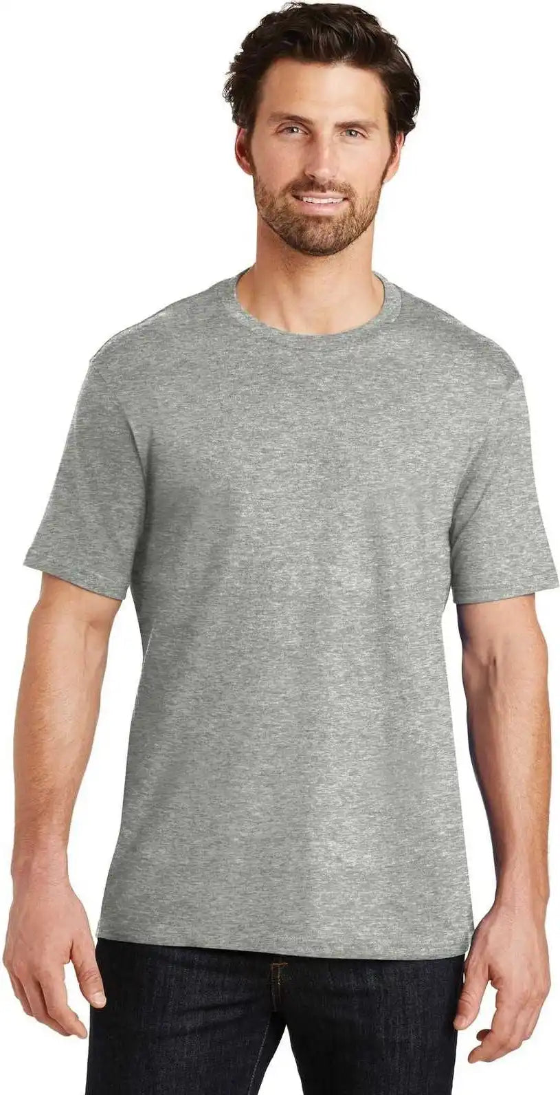 District Dt104 Perfect Weight Tee Heathered Steel