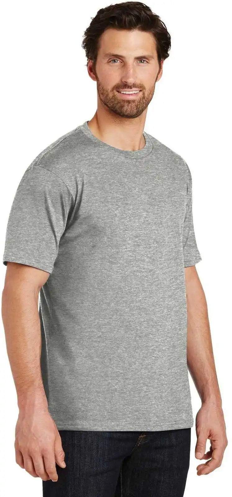 District Dt104 Perfect Weight Tee Heathered Steel