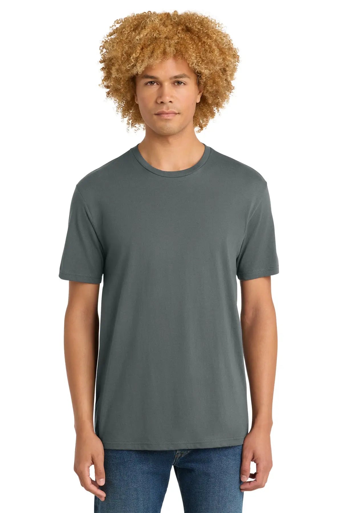 District Dt104 Perfect Weight Tee - Metal Gray - Adult Xs