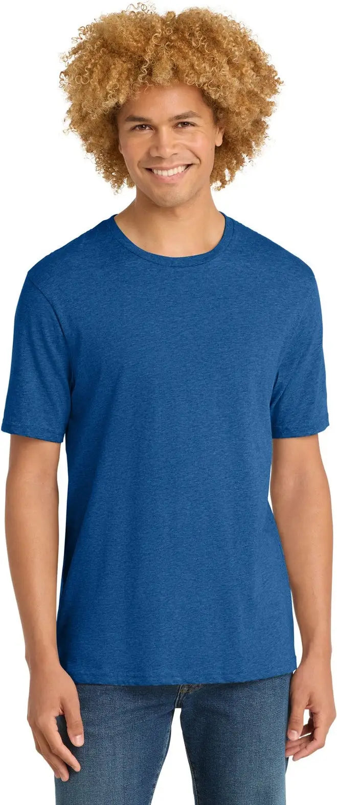 District Dt104 Perfect Weight Tee - Royal Blue Heather