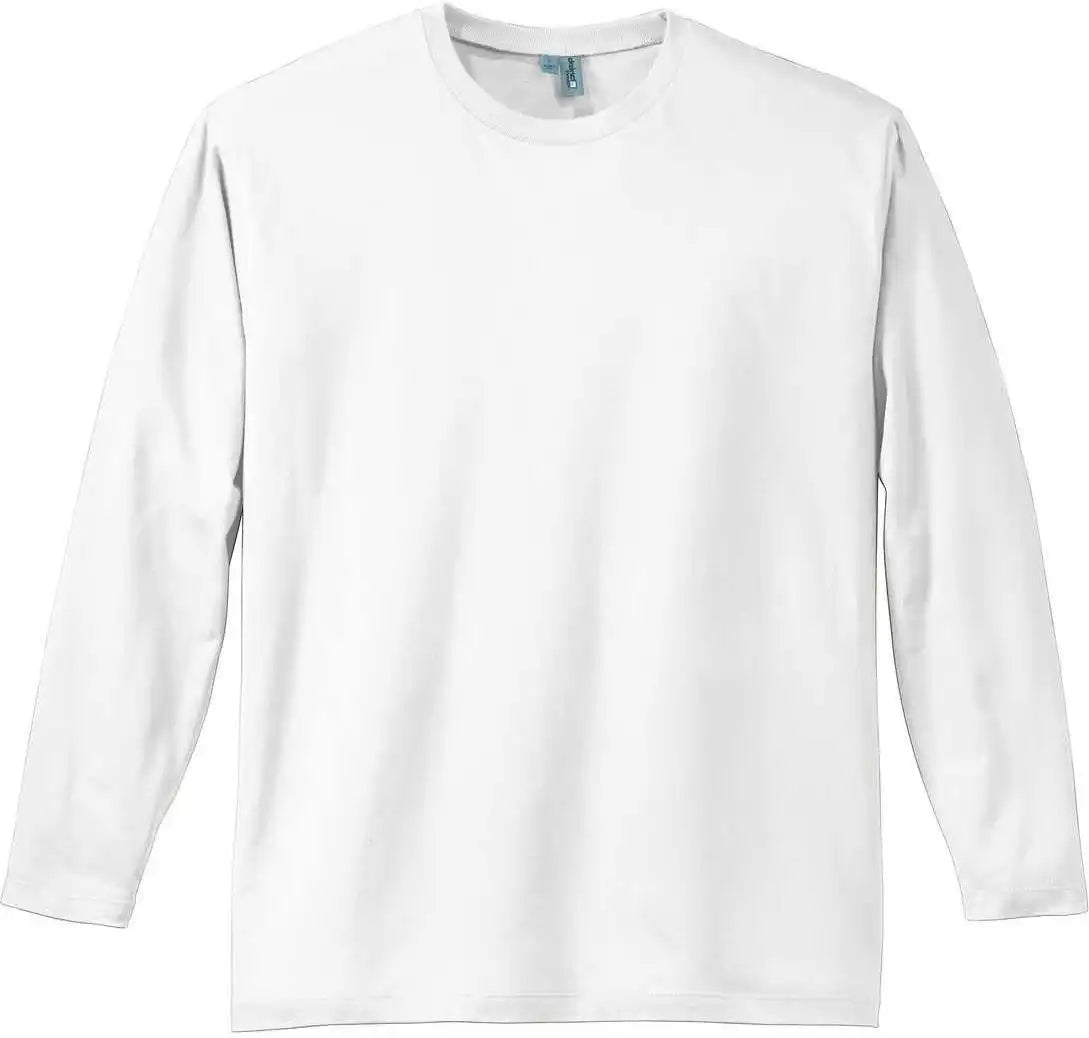 District Dt105 Perfect Weight Long Sleeve Tee Bright White