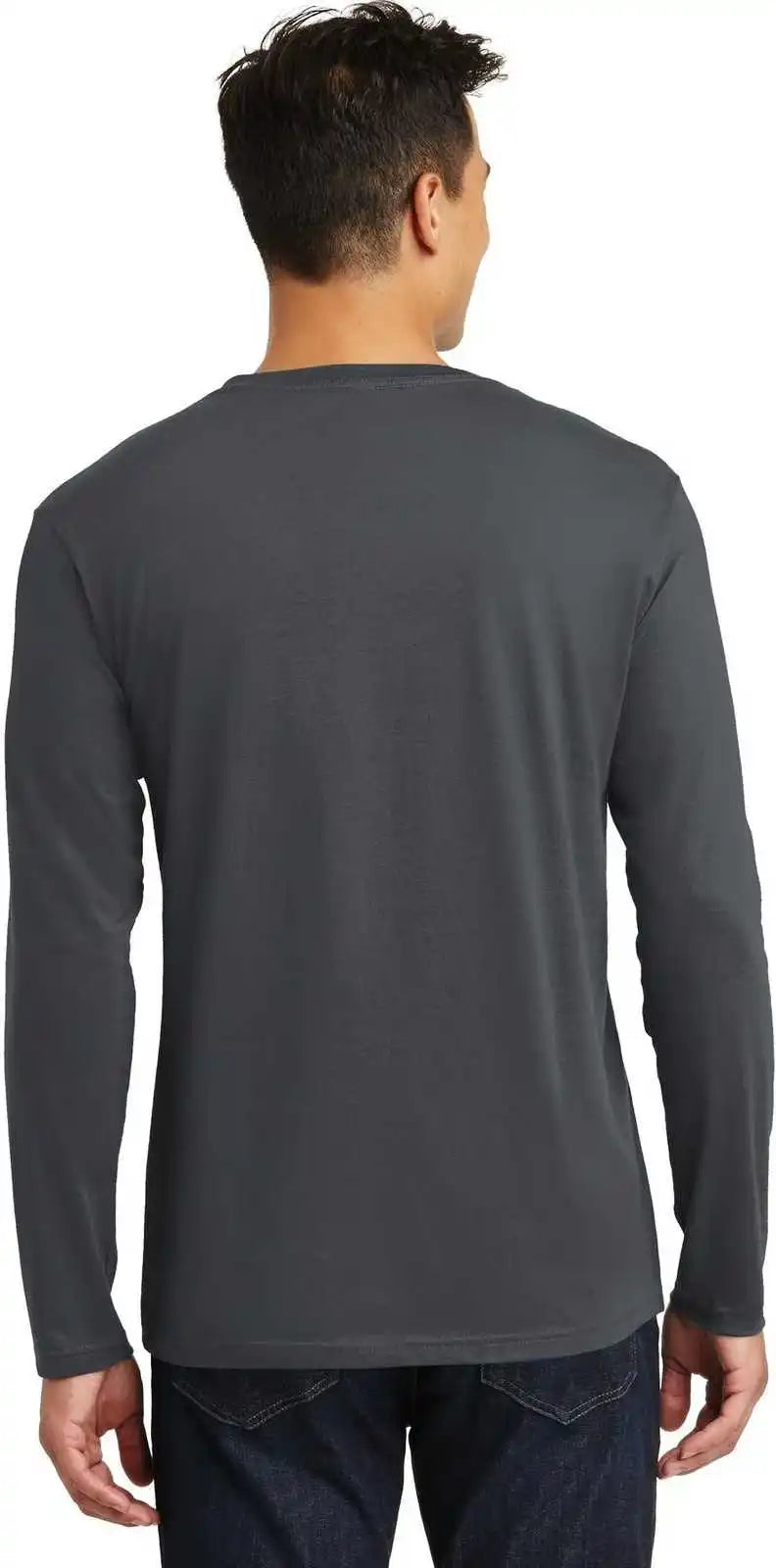 District Dt105 Perfect Weight Long Sleeve Tee Charcoal