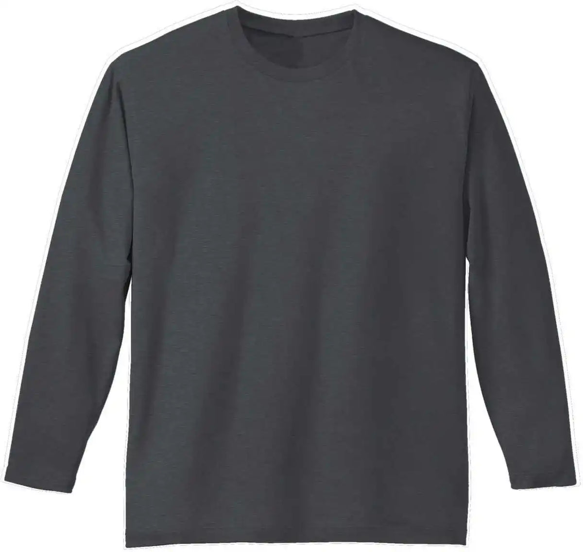 District Dt105 Perfect Weight Long Sleeve Tee - Charcoal