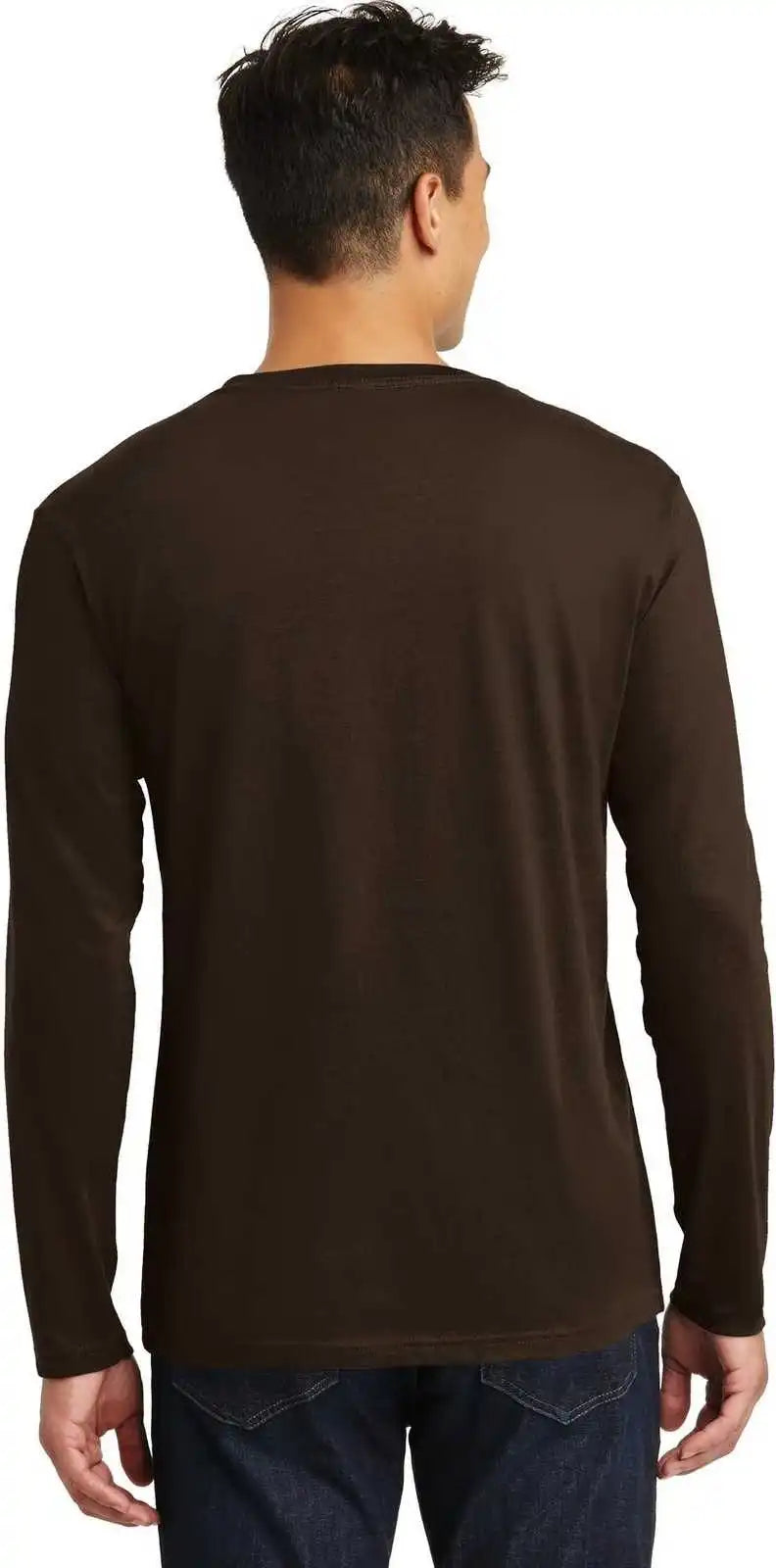 District Dt105 Perfect Weight Long Sleeve Tee - Espresso