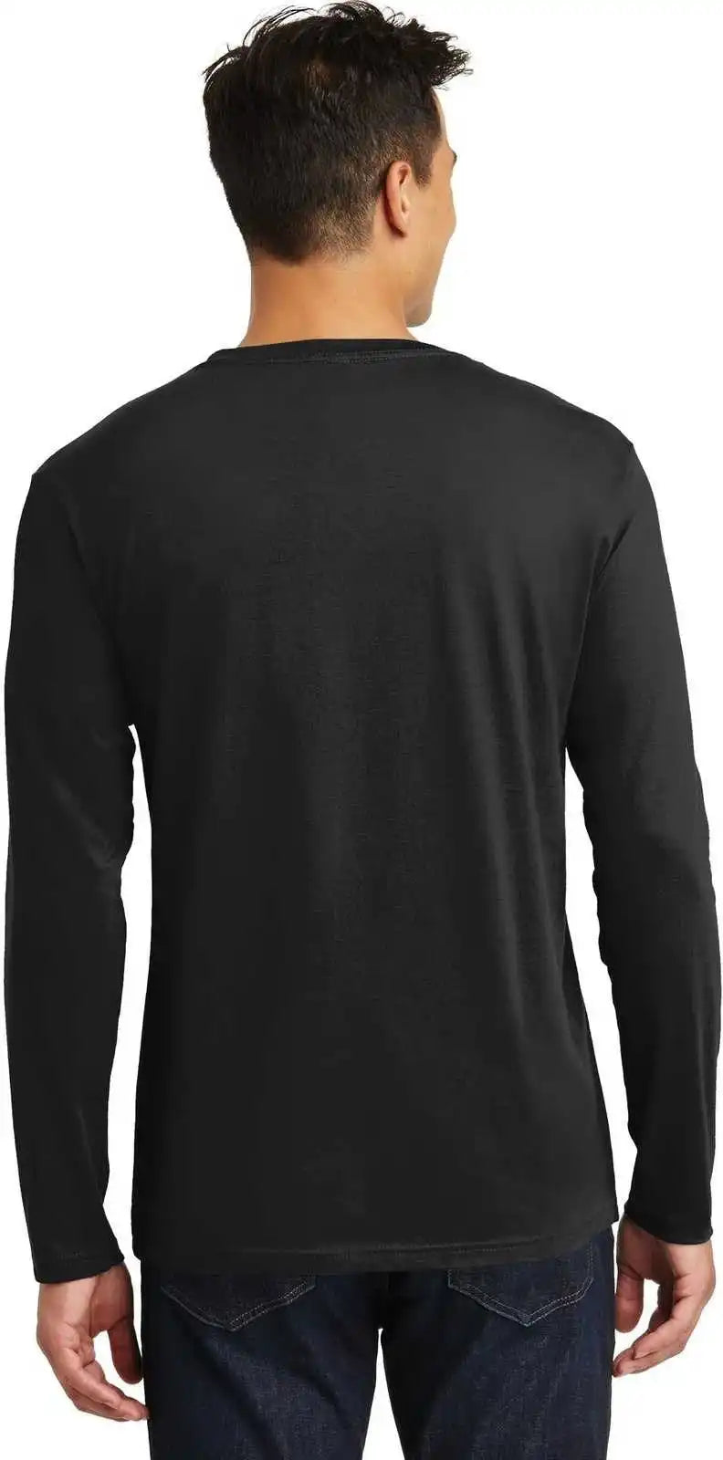 District Dt105 Perfect Weight Long Sleeve Tee Jet Black