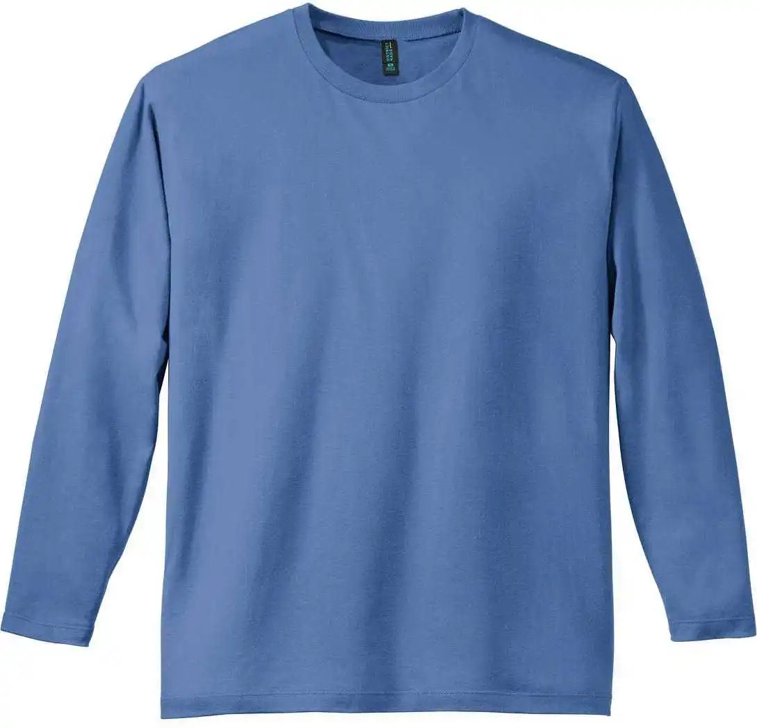 District Dt105 Perfect Weight Long Sleeve Tee - Maritime Blue
