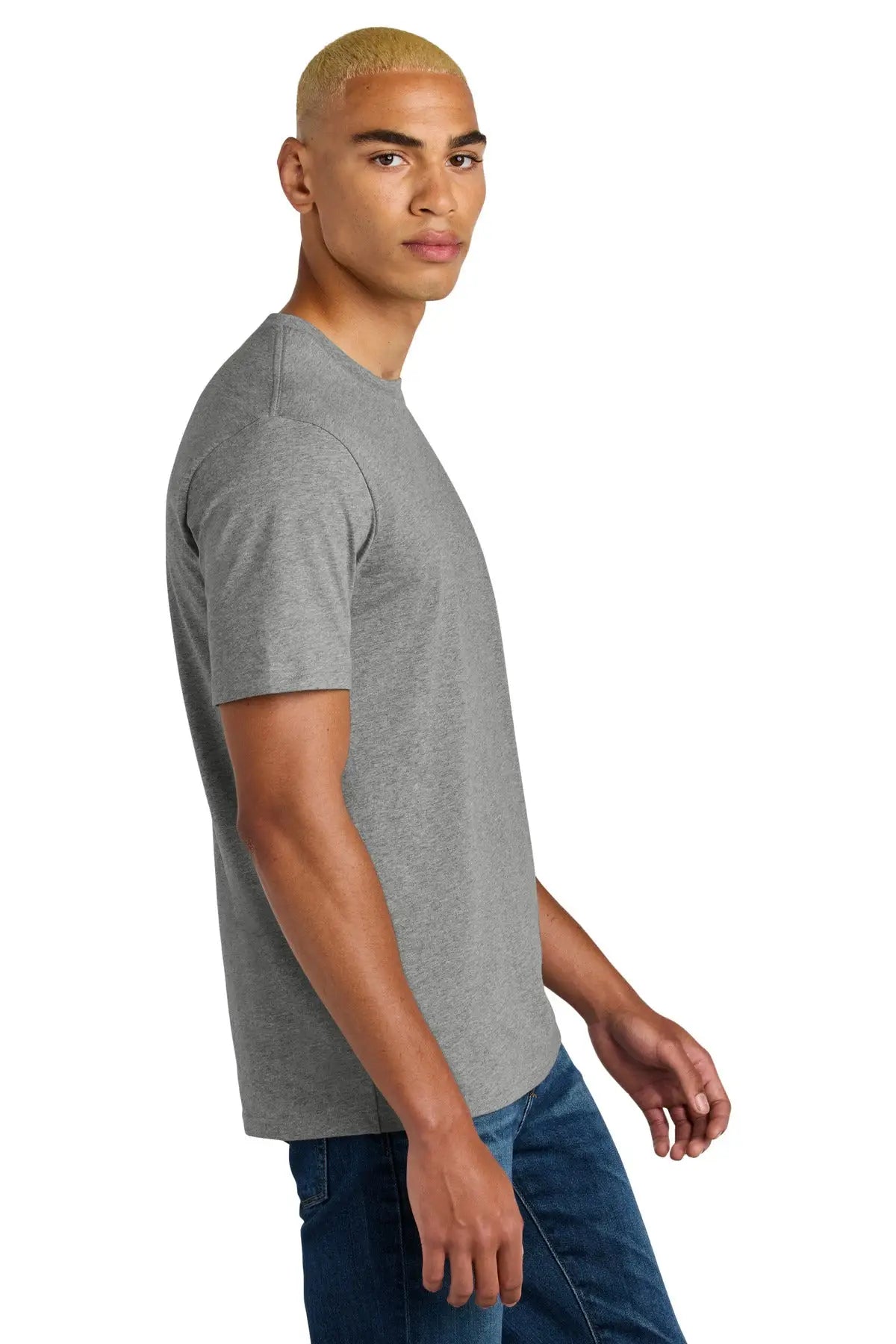 District Dt106 Perfect Weight Icon Tee - Heathered Steel
