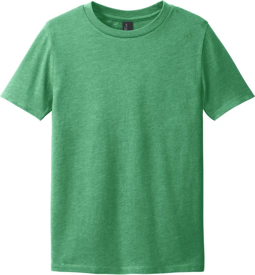 District Dt108y Youth Perfect Blend Cvc Tee - Heathered Kelly Green
