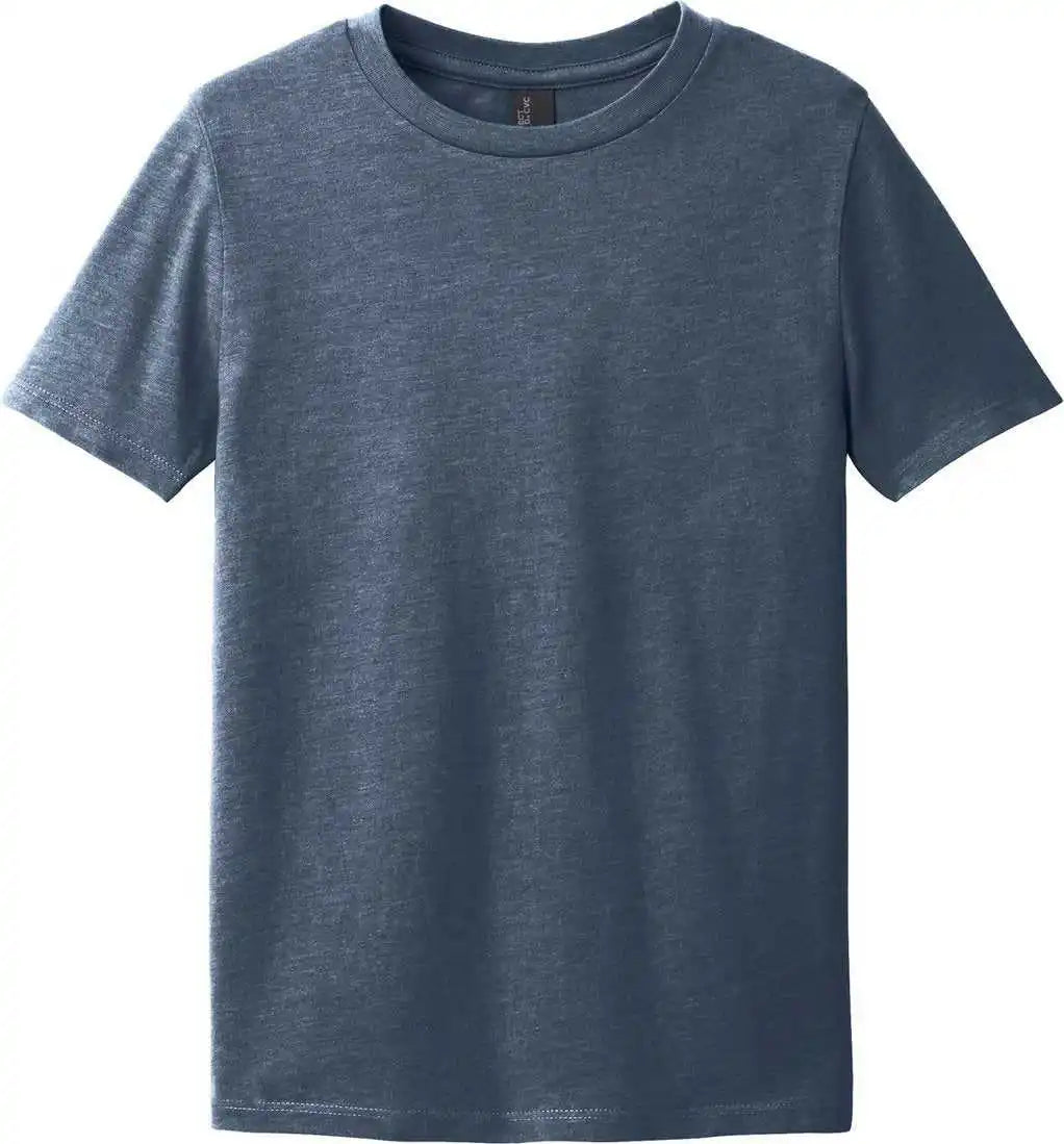 District Dt108y Youth Perfect Blend Cvc Tee - Heathered Navy