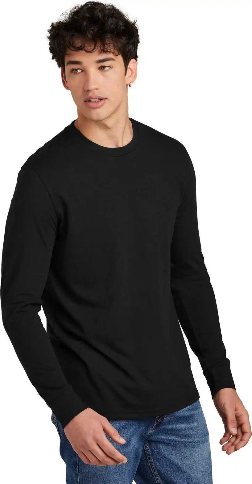 District Dt109 Perfect Blend Cvc Long Sleeve Tee - Black