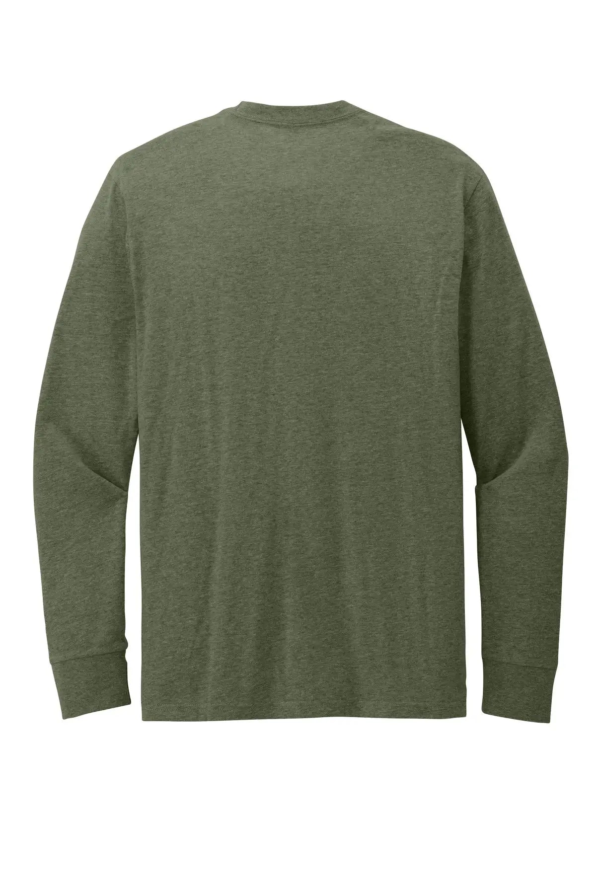 District Dt109 Perfect Blend Cvc Long Sleeve Tee - Heathered Olive