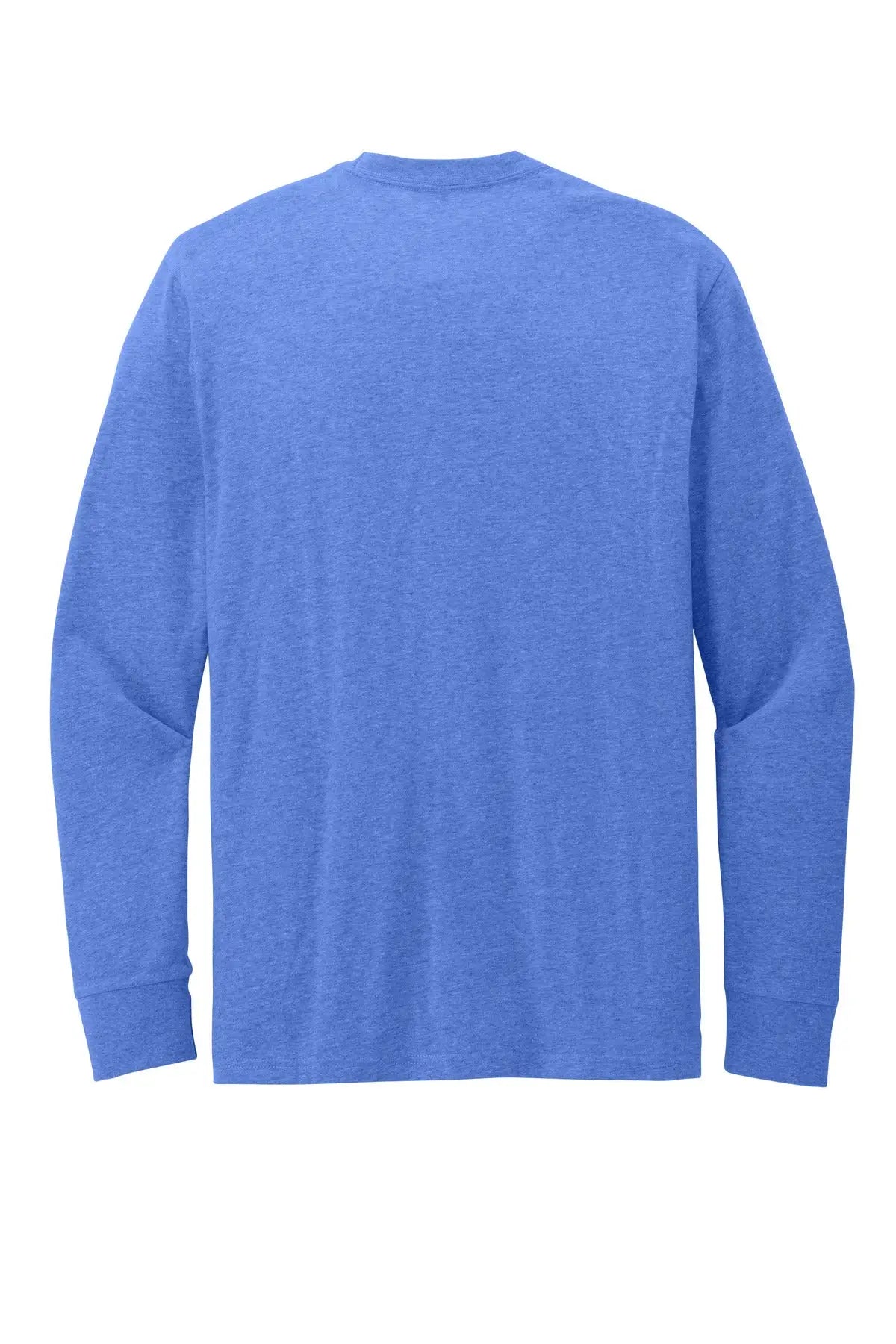 District Dt109 Perfect Blend Cvc Long Sleeve Tee - Heathered Royal - Adult Xs