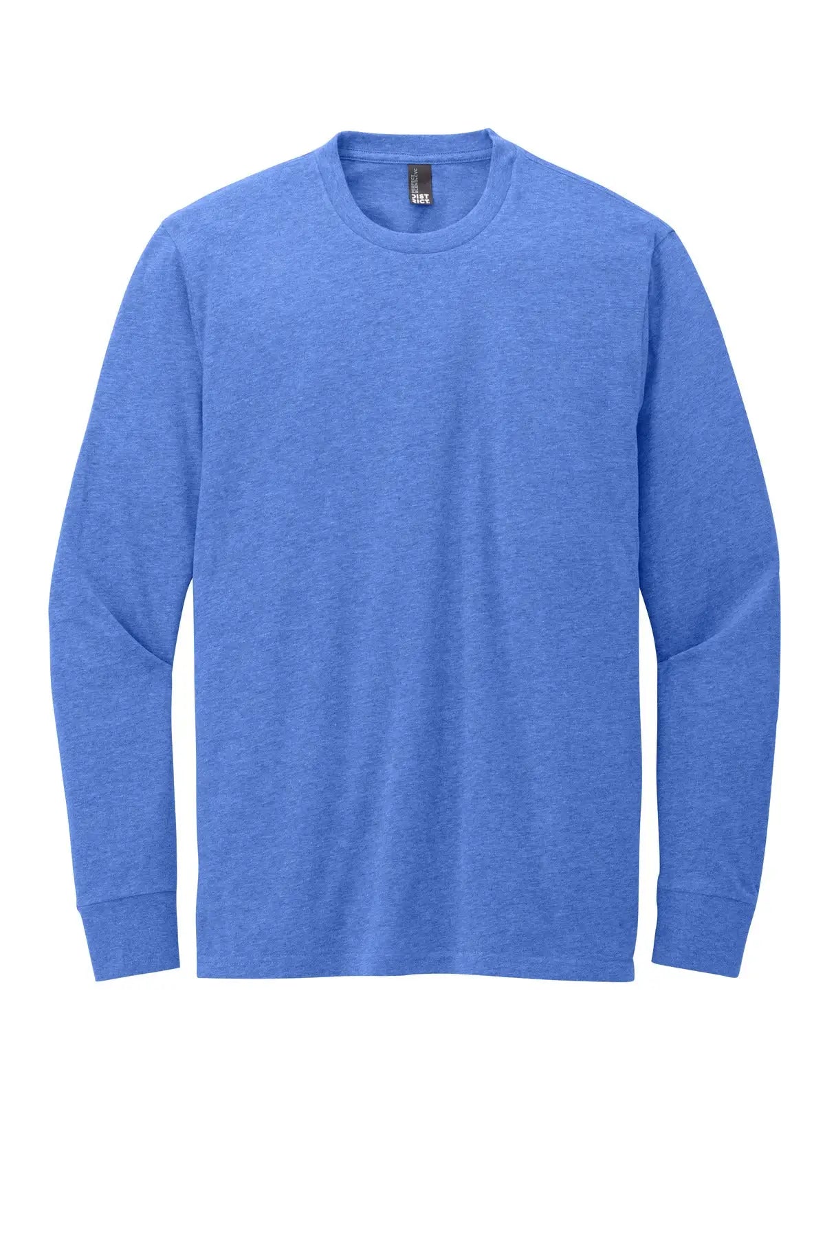 District Dt109 Perfect Blend Cvc Long Sleeve Tee - Heathered Royal