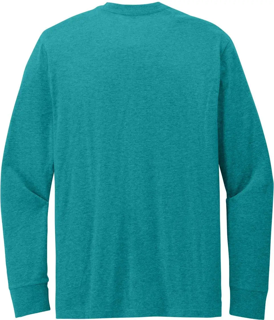District Dt109 Perfect Blend Cvc Long Sleeve Tee - Heathered Teal