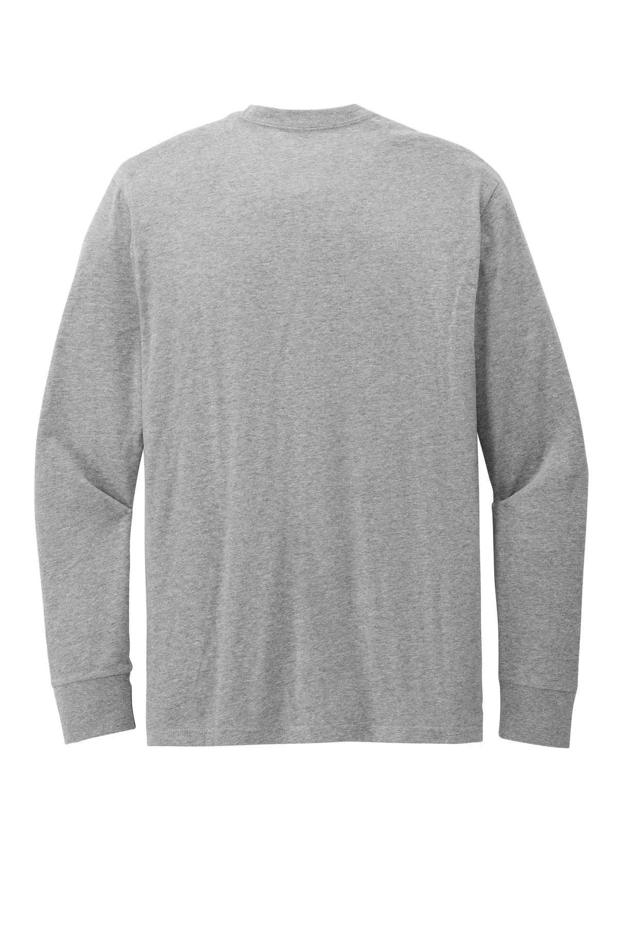 District Dt109 Perfect Blend Cvc Long Sleeve Tee - Light Heather Gray - Adult Xs