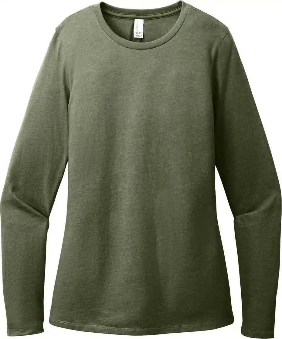 District Dt110 Women’s Perfect Blend Cvc Long Sleeve Tee - Htdolive
