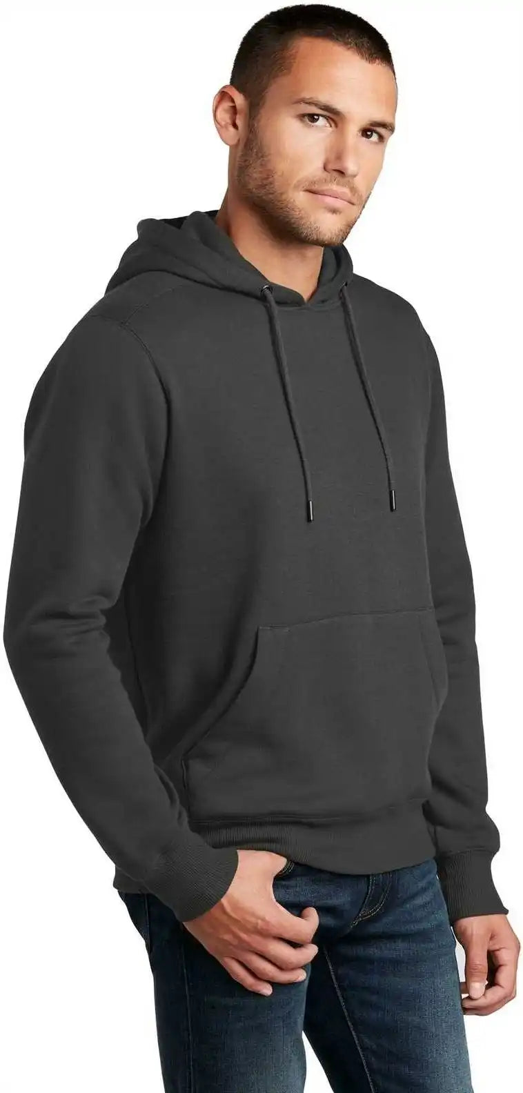District Dt1101 Perfect Weight Fleece Hoodie Charcoal
