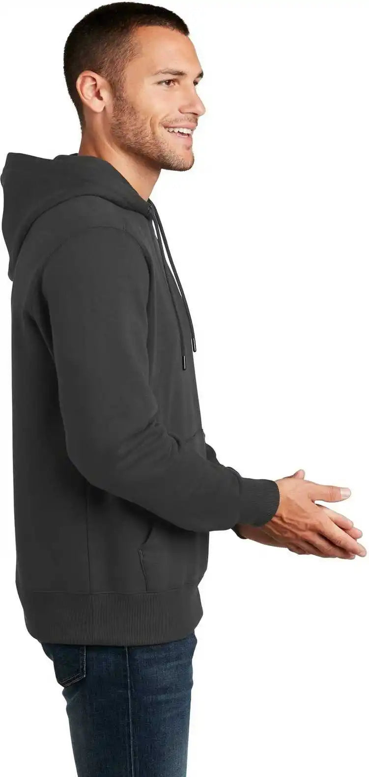 District Dt1101 Perfect Weight Fleece Hoodie Charcoal