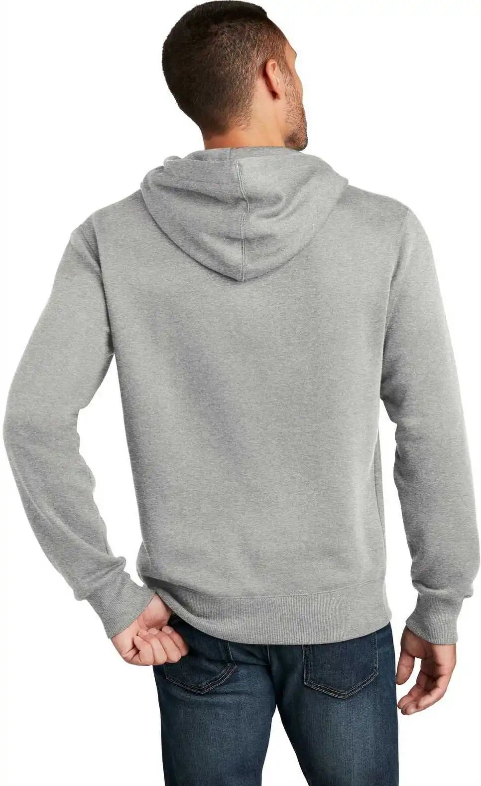 District Dt1101 Perfect Weight Fleece Hoodie Heathered Steel
