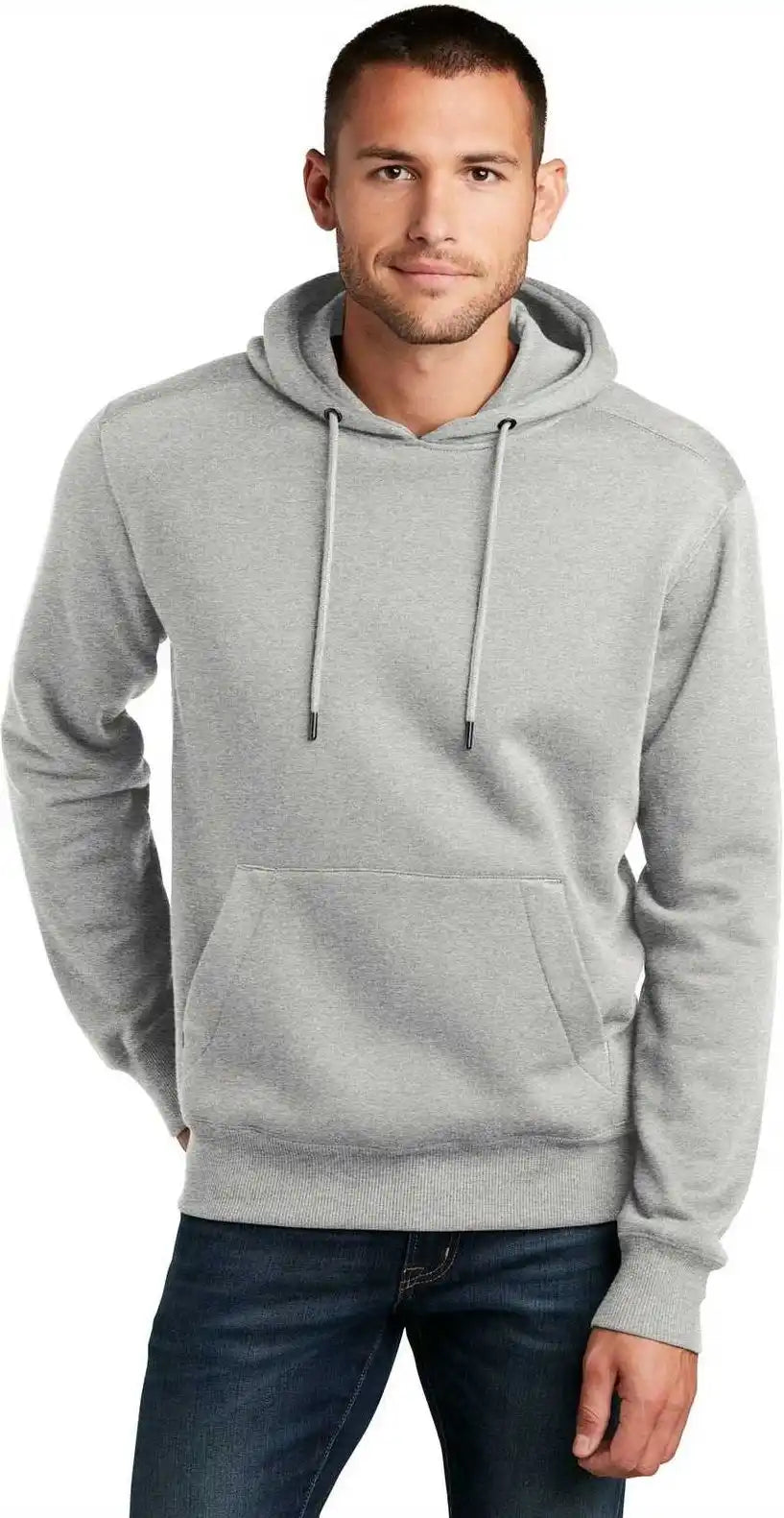 District Dt1101 Perfect Weight Fleece Hoodie Heathered Steel