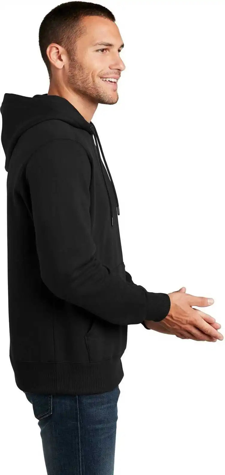 District Dt1101 Perfect Weight Fleece Hoodie - Jet Black