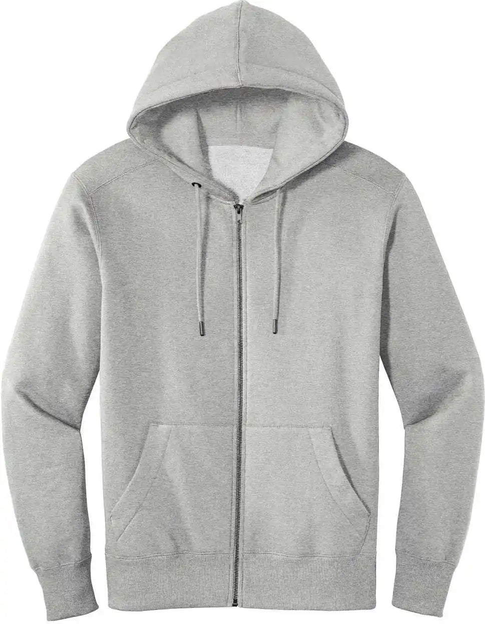 District Dt1103 Perfect Weight Fleece Full Zip Hoodie Heathered Steel